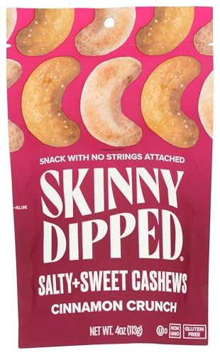 Skinnydipped, Cashews Cinnamon Chunk, 4 Ounce