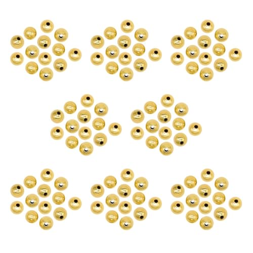 Image of SATRA TRADERS Heavy Weight Brass Balls Gold Plated Round Spacer Beads for DIY Necklace, Bracelet, and Earring Designs (5mm-25pcs)