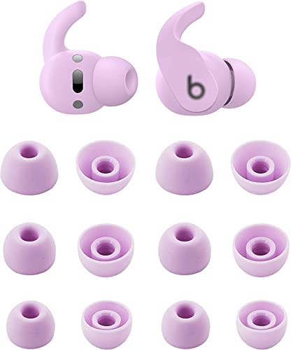 Rqker Ear Tips Compatible with Beats Fit Pro Earbuds & Studio Buds S/M/L Sizes 6 Pairs Soft Silicone Replacement Tips Earbud Covers Eartips Compatible with Beats Studio Buds & Fit Pro Purple 12