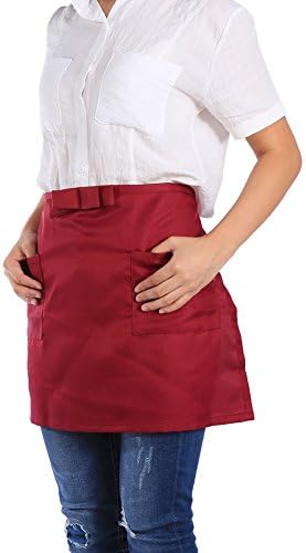 FILFEEL Halbe Schürze Mit Schleife – Aus Polyester, ölbeständig, Mit Taschen, Für Kellner & Baristas