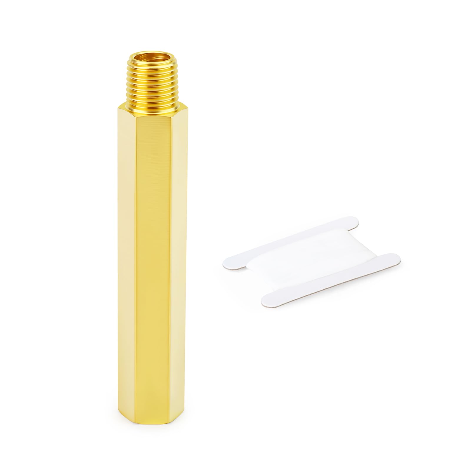 GASHER 1/2" NPT (F x M) Brass Long Nipple 4" Length Pipe Fitting