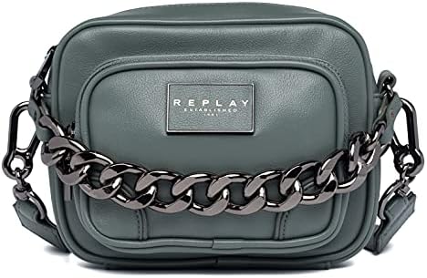 Bolso Bandolera Replay Fw3697 Para Mujer - Poliuretano Liso Y Elegante