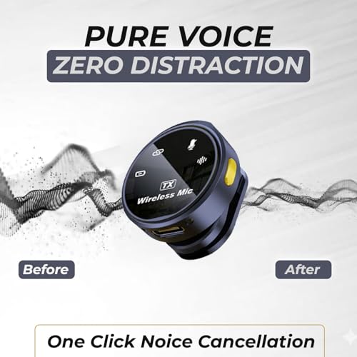 Image of EMBOX Mic Wireless with Type-C & Lightning, Wireless Dual Mic for YouTube Recording, 2.4GHz Wireless Microphone with Noise Cancellation, 20m Range, 6H Battery, Magnetic Clip (Q8)