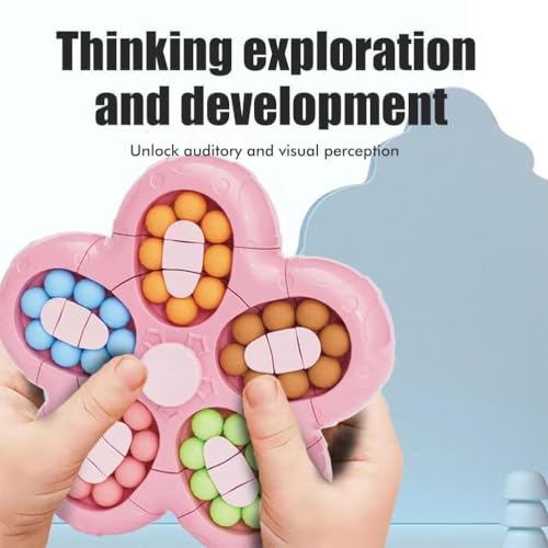 Image of Focus,Hand-Eye Coordination Finger Tip Rotate Magic Bean Spinner Toy for Kids & Adults 3-12 Years,BrainTeaser Memory Game Educational Puzzle Handheld Toy, Multicolor