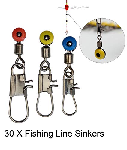 Shaddock 172stk Angelzubehör Set, einschließlich Kreis Angelhaken, Drillinge, Sinker Gewichte, Kugellager Angeln Wirbel, Platinen, Split Ringe, Angelausrüstung Box Kit - Image 4