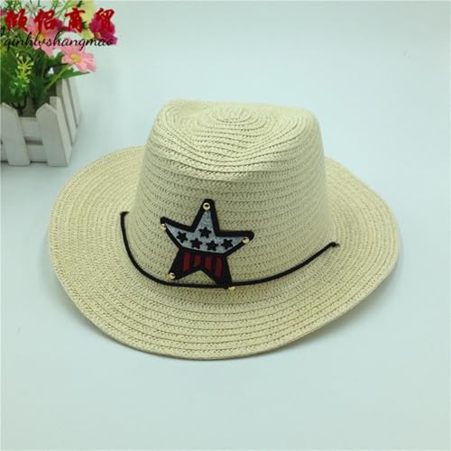 Kids Straw Hat Cute Animal Graphic Sun Hats Breathable UV Protection Toddler Kids Beach Vacation Boys Cowboy Caps2