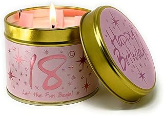 Lily Flame Happy Birthday 18th Scented Candle Tin