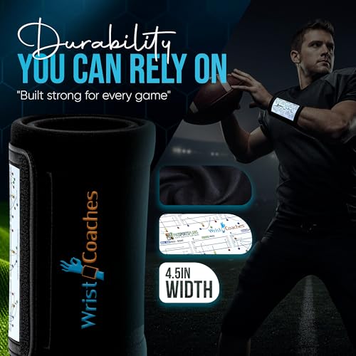 Pro Sports Plans WristCoaches Football Play Wristbands-Youth Quarterback Gear-Wristband Playbook-Softball Wristbands for Signs