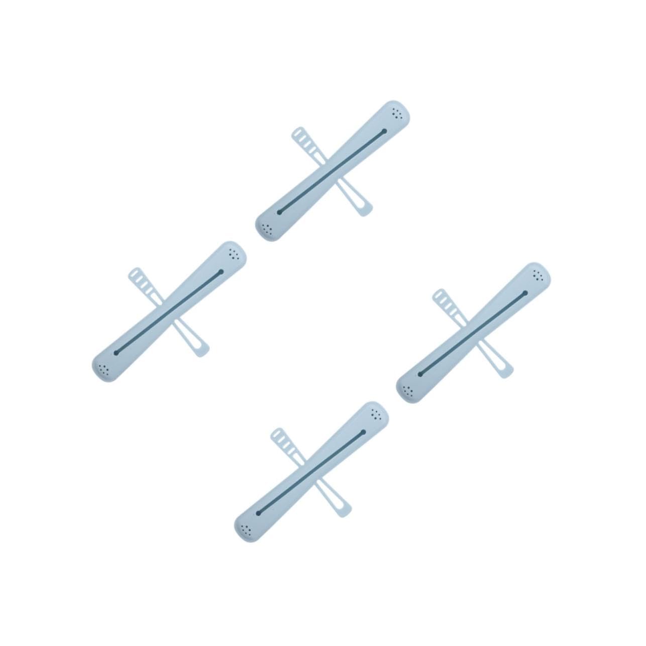 4 Piezas Silicona Estuche Protector para Cepillo de Dientes Resistente al Agua Diseño Compacto y Ahorro de Espacio para Viajes Equipaje Bolsas de Aseo Azul