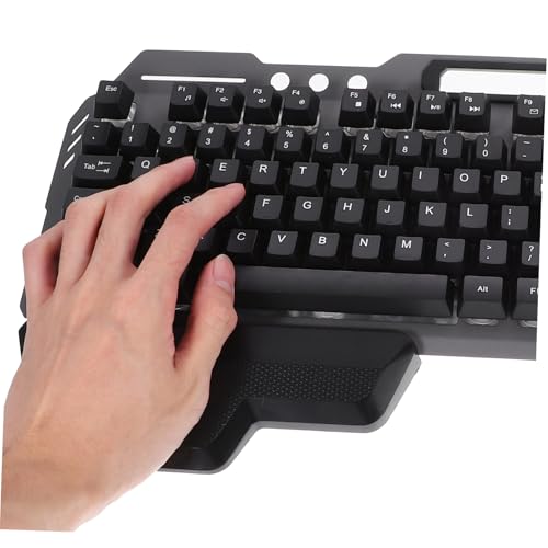 Clavier filaire pour bureau et maison avec repose-poignets ergonomique noir