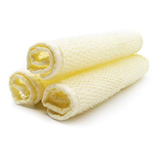 Exfoliating Face and Body Wash Cloths Towel,Dual-Sided Exfoliating Scrub Cloth Massage Bath Cloth for Women and Man Remove Dead Skin-Great for Skin Care in the Bath (3Pack)