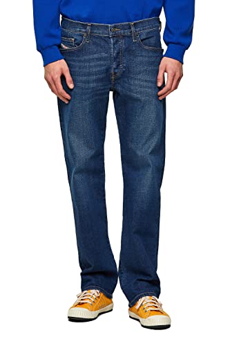Gamba dritta Diesel Jeans da uomo Mihtry dritto con cinque tasche, Mid Blue, W34 / L34