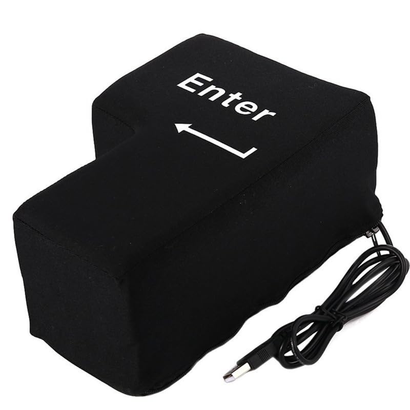 Enter Key Pillow USB Big Enter Key Cuscino, Comodo Cuscino da Scrivania, Cuscino per Pisolini in Ufficio o a Casa