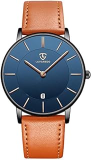 BEN NEVIS Uhren,Herren Uhr Flache Analog Quarz Datumsanzeiger Klassisch Mode Wasserdicht Armbanduhr mit Leder Armband