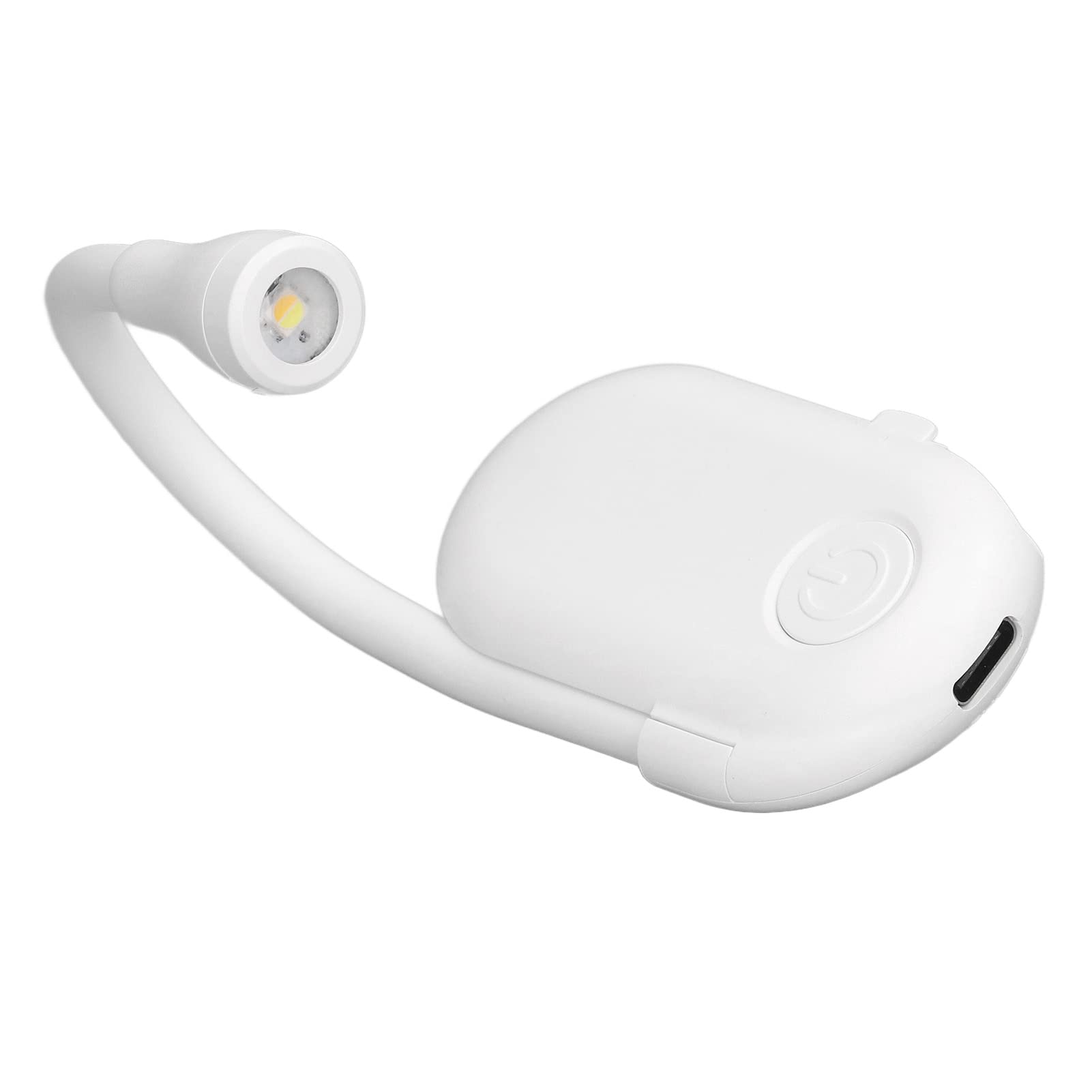 WGFOIP Book Reading Light, USB Rechargeable 3 Colors Levels Brightness Adjustable Clip On Book Light for Book Lovers (White)