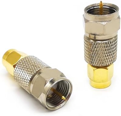Ahoaepy 2PCS SMA to F Type Coax Connector, SMA Male to F Male Antenna Cable Adapter, Type F to SMA Radios Antenna Adapter for HAM Radio Transceivers, CCTV, LMA, Video