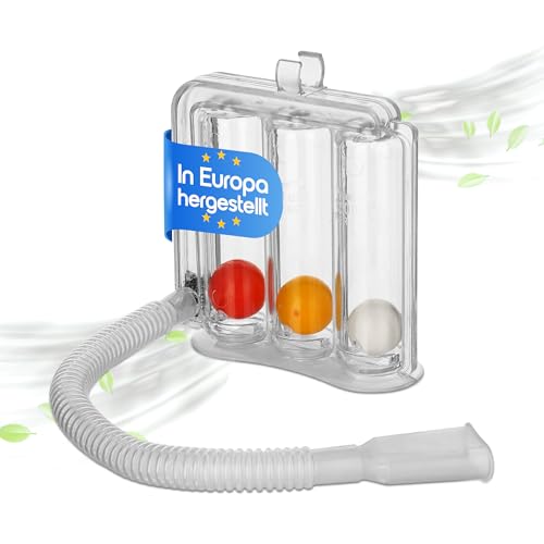 Airtaste Atemtrainer Lungentrainer Professioneller Breathing Trainer für Sport Gesang & Fitness kompakter Lungen Trainer für Atemroutine Made in EU robust & tragbar für Zuhause und unterwegs