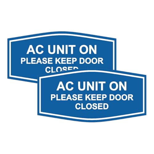 Panneau Keep Door Closed bleu signalétique AC Unit lot de 2