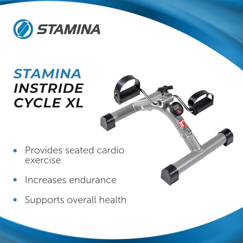 Image of Stamina InStride Cycle XL - Folding Cycle Pedal Exerciser - Fitness Bike with Smart Workout App for Seated Exercise - Foldable Exercise Bike for Home Workout | fitness bike with Smart Workout App for Seated Exercise; Foldable Exercise Bike for home workouts