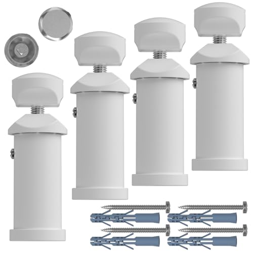 Myhomeware Accessoires de radiateur, porte-serviettes, supports universels chromés, blancs, noirs, valves de radiateur (supports blancs avec prises)