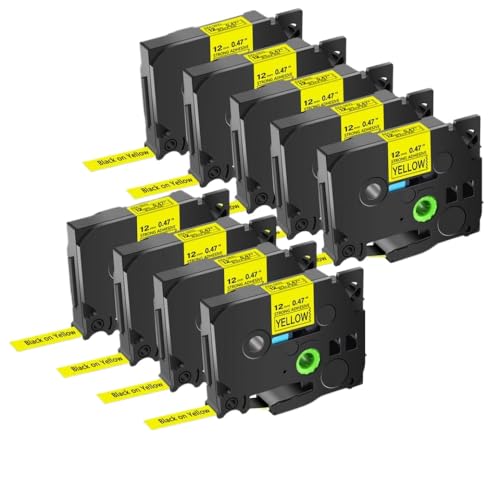 9 ���n�ɍ��̃��x���e�[�v TZE231 TZE335 S131 FX231 PTH110 D210 ���x�����[�J�[ 12 �~�����[�g�����{���ƌ݊���(Strong BK on YL)