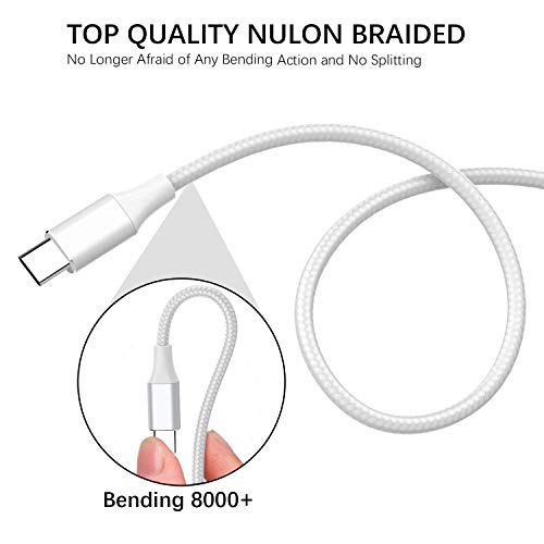 Image of Type C Cable,USB C Cable 2Pack 2M Fast Charging Cable Nylon USB-C Charger Lead for Samsung S8 S9 S10 A20e A40 A50 A70 S20 Plus,Charger for Huawei P9 P20 lite P30 P10,Nexus,Sony,Google Pixel