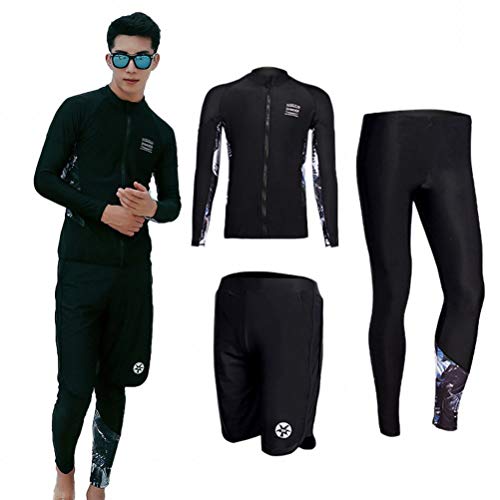 ラッシュガード フィットネスメンズ 長袖 水着 サーフパンツ オシャレ レギンス 三点セット UVカット 吸汗...