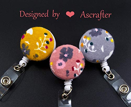 3 Pack Flower Retractable Badge Holder For Women, Badge Reels Retractable Cute Badge Clip For Nurses Teacher, Id Card Holder Decoration #TOP3