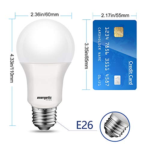 Energetic Light Bulbs 75 Watt, Super Brightness 1200Lm, Soft White 2700K, Non-Dimmable A19 Led Bulb, E26 Standard Base, Ul Listed, 4 Pack #TOP2