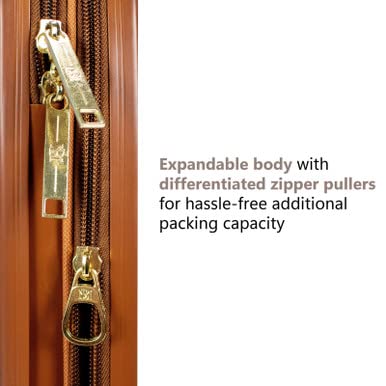 Badgley Mischka Mia 3 Piece Expandable Retro Luggage Set #TOP5