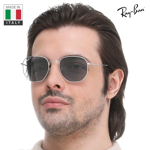 Image of Ray-Ban RB3548N HEXAGONAL FLAT LENSES Square-Round Shape Sunglasses for Men & Women with Official Eyewear Kit