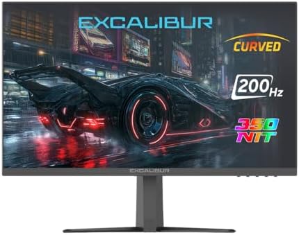 Casper Excalibur 23.6 inç Curved Gaming Monitör, 200Hz, 1ms, HDR10, VA Panel, 350 NIT - Görsel 1