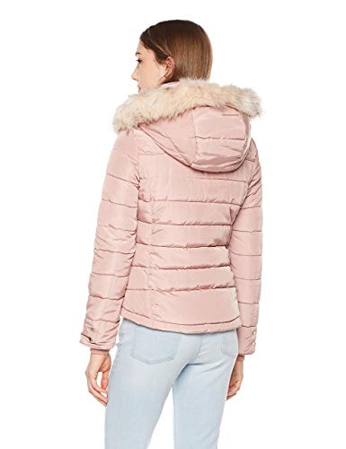 Royal Matrix Women's Hooded Puffer Jacket Short Winter Puffer Coat Full Zip Warm Thickened Coat (Pink, 10) - Thumbnail 2