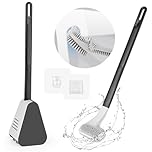 GIOVARA Golf Toilet Brush, Long Handle Golf Brush Head Toilet Brush, Flexible Silicone Golf Toilet Bowl Cleaner Brush, Toilet Cleaning Brush, Wall Mounted Without Drilling Quick Drying