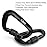 Outmate 12kN 3.2x2 Heavy-Duty Carabiner Clips - Durable, Lightweight Aluminum Alloy Carabiners for Hiking, Camping, Keychains, Dog Leashes, Hammocks & More(Screw gate,2 Black)
