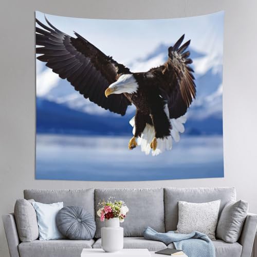 Tapisserie aigle imprimée pour réveiller la décoration d'une chambre à coucher