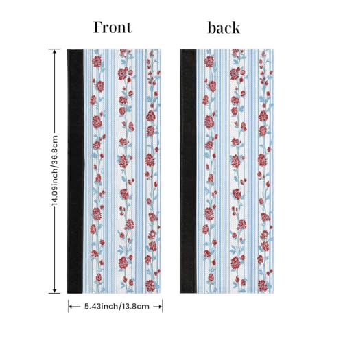 Image of Pardick Refrigerator Door Handle Covers Set of 2, Romantic Flower Fridge Handle Cover Washable Fridge Dishwasher Oven Door Decor Protector Handle Cover, Keep Your Kitchen Appliance Clean