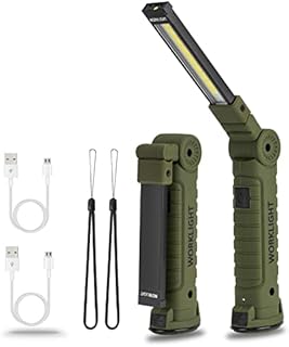 LED Rechargeable Torch,Vagocom Torches Bright Work Light,Mechanic Tools Gifts for Him Mens,Portable Emergency Inspection Lamps with Magnetic Base and Hook for Camping Christmas Birthday Gift(2 Pack)