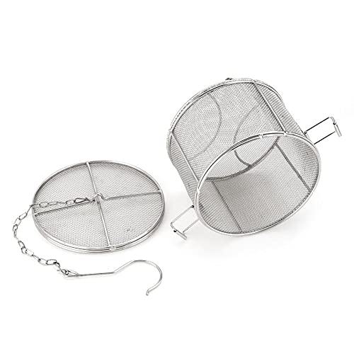 Stainless Steel Spice Seasoning Strainer Tea Ball Strainer Soup Seasonings Seperation Basket Spice Filter Kitchen Tools 5.52 x 3.94 inch (1410cm)