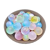 Averynnia 12mm Colorful Seaglass Beads for Vases, Aquarium Fish Tank & Crafts | Sea Glass Art, Ball Glass Marbles | Table Scatter, Fountain, Beach Theme Decoration
