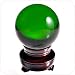 Amlong Crystal Green Crystal Ball 50mm (2 in.) Including Wooden Stand and Gift Package