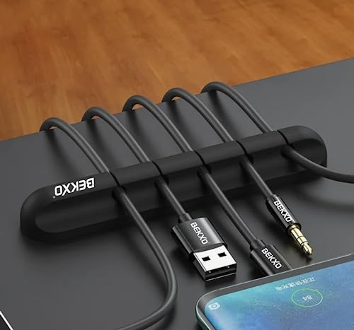Organizador de silicone (5 em1) Para Fios e cabos, BEKXO