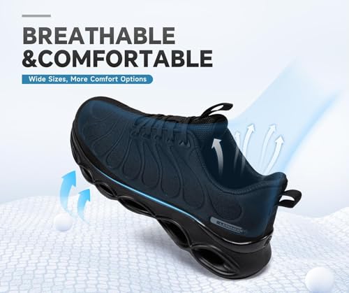 LARNMERN Steel Toe Shoes for Men Women Wide Lightweight Safety Sneakers Comfortable Safety Shoes Colorful Tennis Work Shoes4