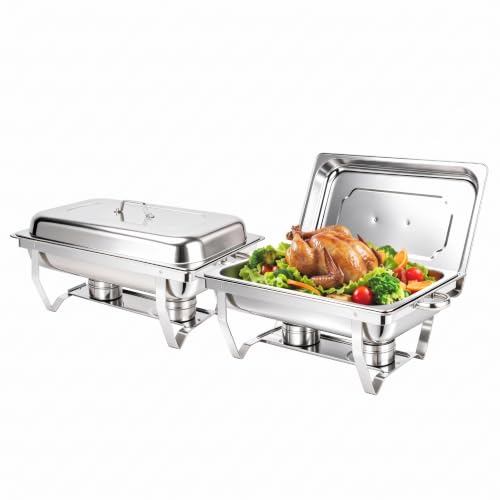 9QT Rectangular Chafing Dishes for Buffet Keep Food Warm and Ready