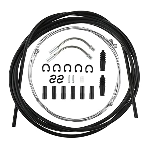 SURIEEN Bike Brake Cable Kit Brake Cables Mountain Bike, Bike Gear Cable Bicycle with V Bike Brake Noodle Cable Replacement for Mountain and Road Bike Cover