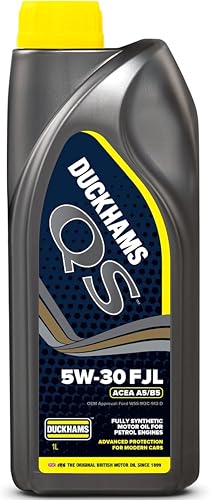 Image of Duckhams QS 5W-30 FJL Fully Synthetic Engine Oil 1 Litres, ACEA A5/B5, Ford WSS-M2C913-D, Premium 5W-30 Oil for Ford DuraTec, DuraTorq, Zetec Engines To Enhance Protection, Efficiency & Performance