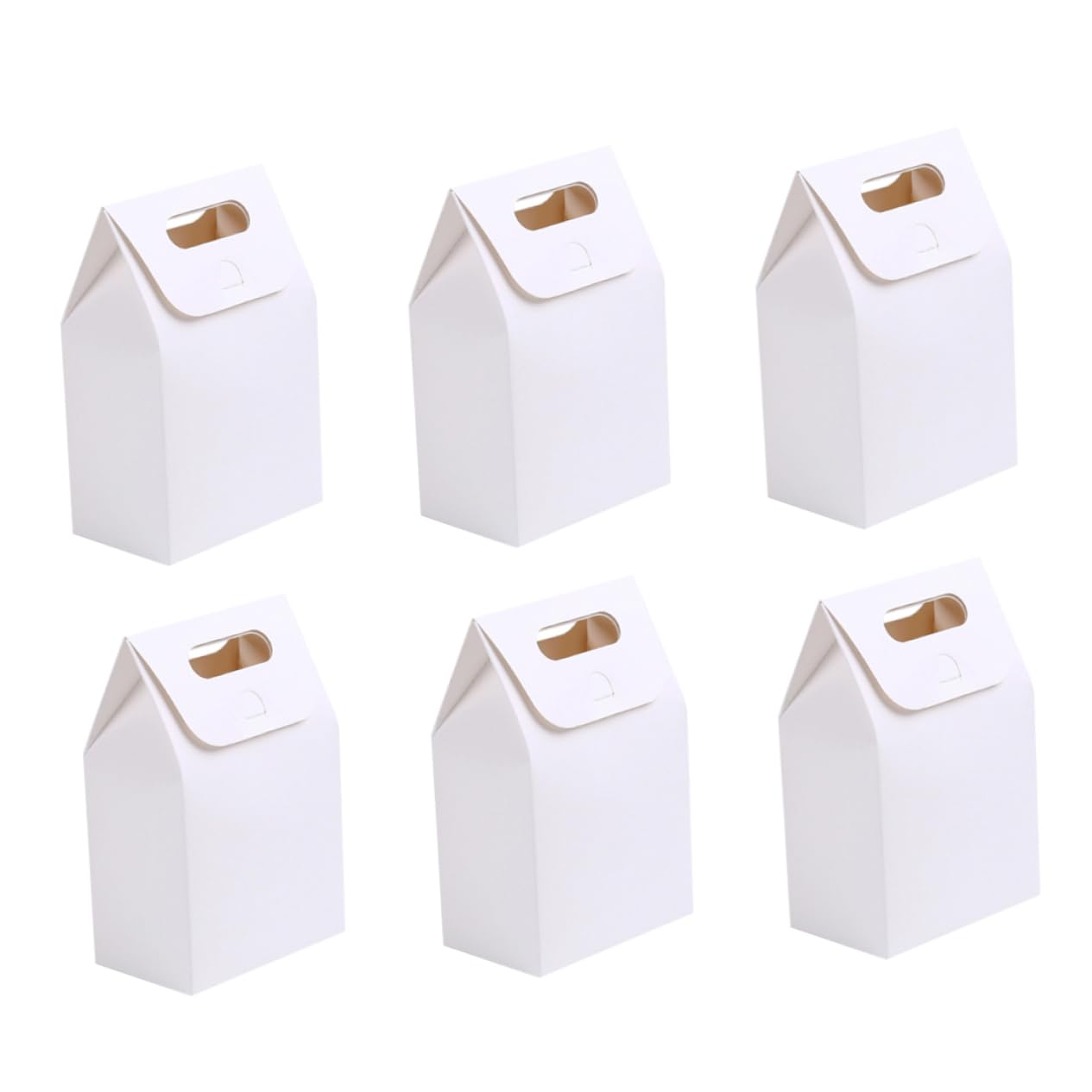 SOLUSTRE 20Pcs Cookie Boxes White Kraft Paper Biscuit Bags for Packaging Treats for Birthdays Weddings and Desserts Easy to Carry for Cookies Snacks