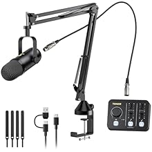 Podcast Starter Kit: The POD 1 podcast kit featuring an XLR dynamic microphone with high sound fidelity and stable audio output for clear and professional recordings. The boom arm offers greater orientation flexibility to help you effortlessly start ...