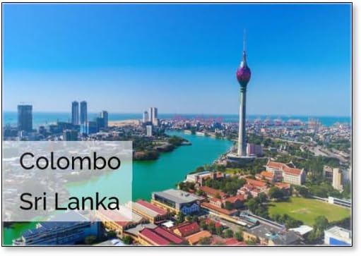 PhotomagnetView of The Colombo City Skyline with Modern Architecture Buildings Including The Lotus Towers., Fridge Magnet