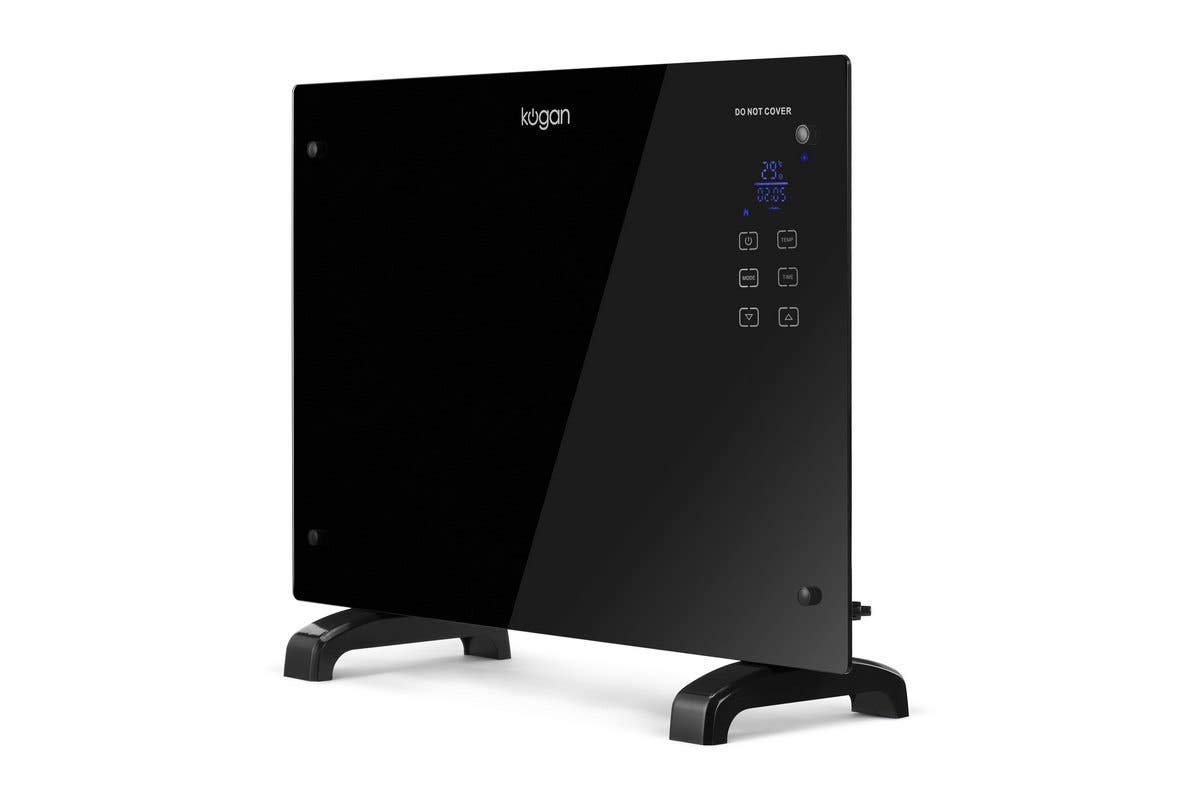 Kogan 1500W Black Glass Portable Electric Panel Heater: Heating:  Amazon.com.au